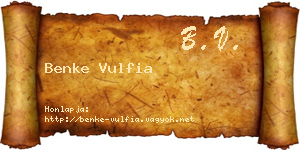 Benke Vulfia névjegykártya